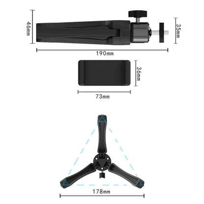 Desktop Phone Tripod Stand — Flexible Mini Tripod with Gimbal &amp; Phone Clip