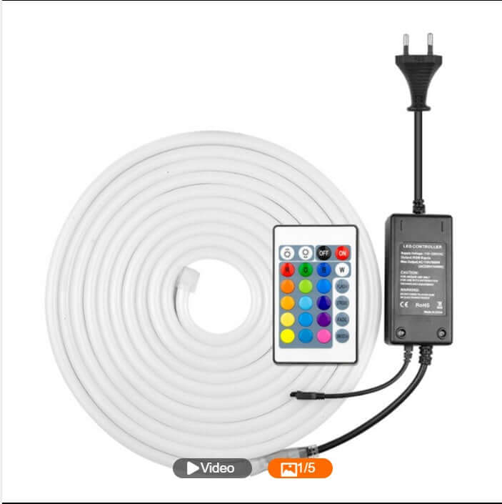 RGB LED neon light strip 1M-5M waterproof flexible neon rope