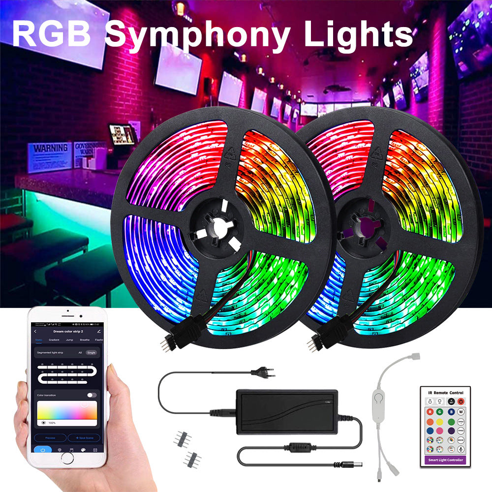 LED Strip Lights 5050 RGB - 5M Dimmable Flexible Light Ribbon