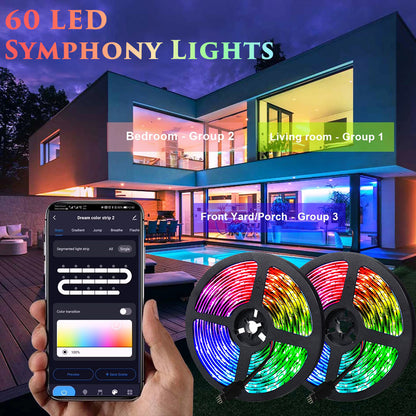 LED Strip Lights 5050 RGB - 5M Dimmable Flexible Light Ribbon