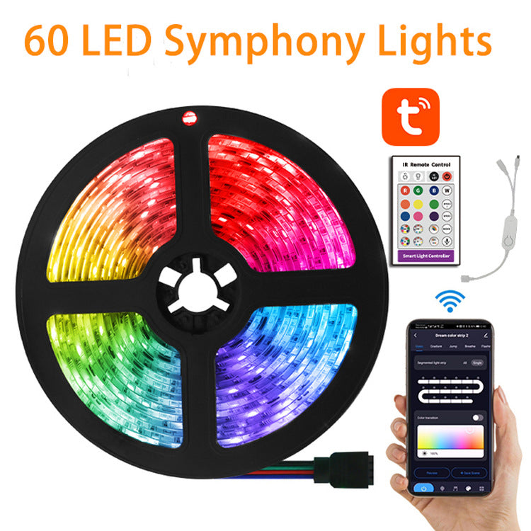 LED Strip Lights 5050 RGB - 5M Dimmable Flexible Light Ribbon