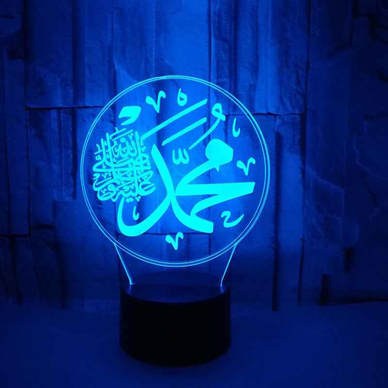 3D Religious Night Light — 7 &amp; 16 Color LED Lamp with Remote