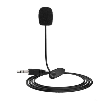Lavalier Condenser Microphone — 3.5mm Clip-On Mic for Phone, Camera &amp; PC