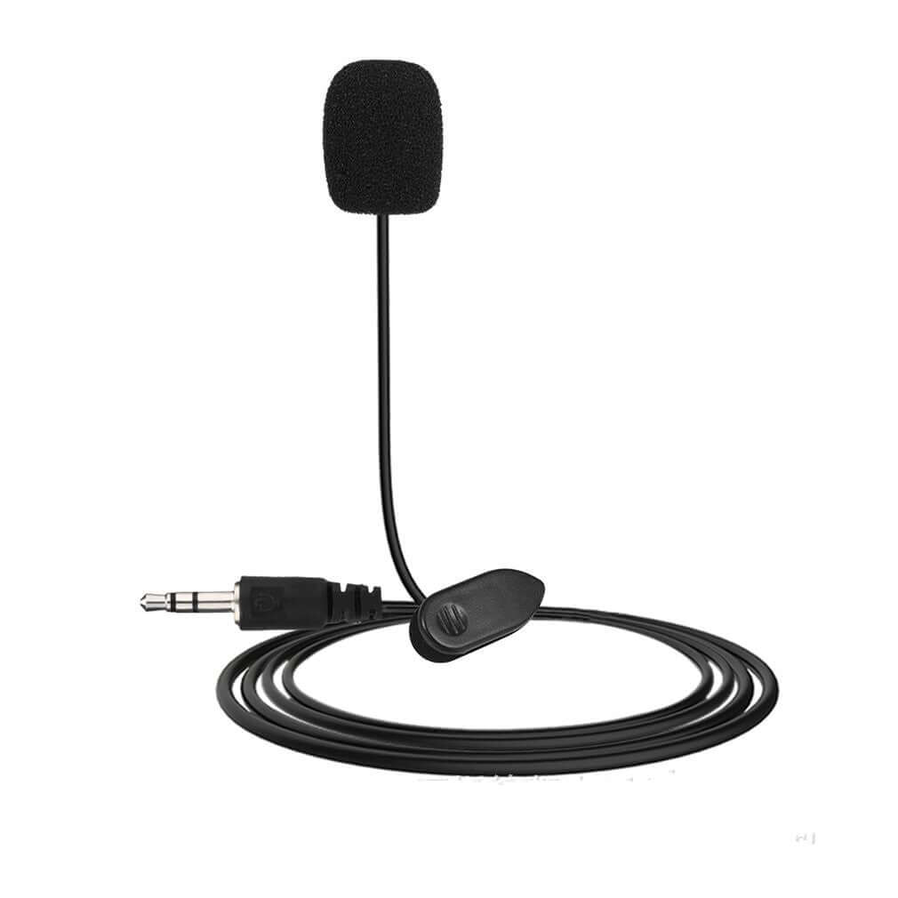 Lavalier Condenser Microphone — 3.5mm Clip-On Mic for Phone, Camera &amp; PC