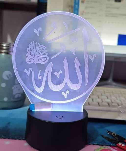 3D Religious Night Light — 7 &amp; 16 Color LED Lamp with Remote