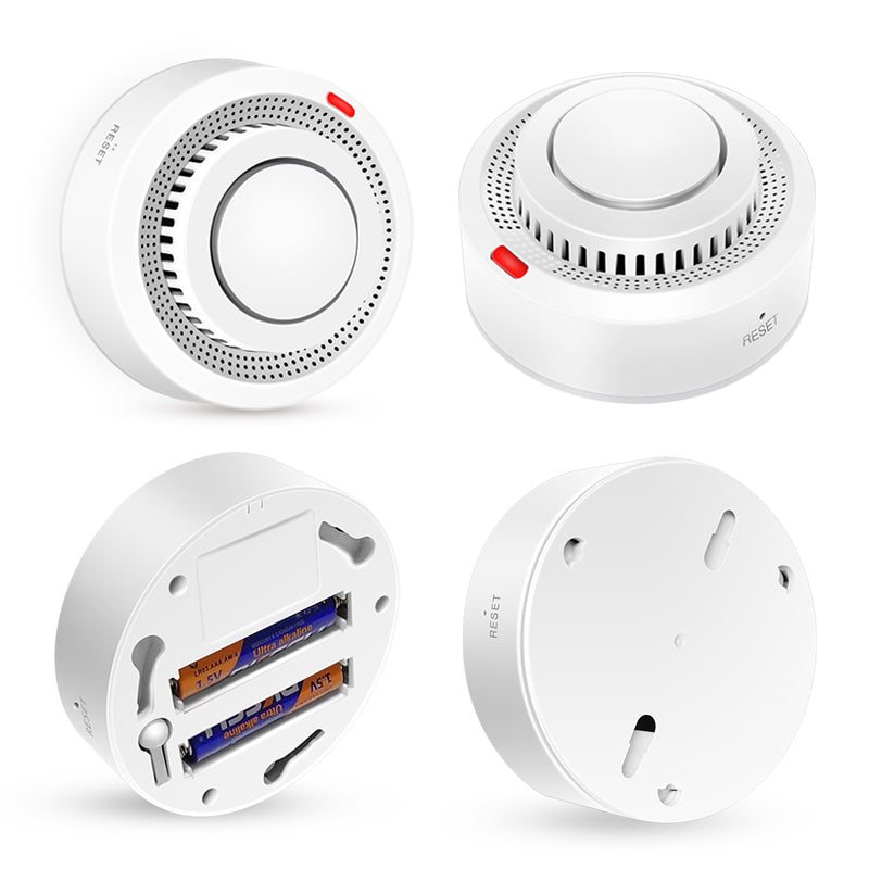 Smart WiFi Smoke Detector — 80dB Alarm with App Notifications &amp; Ceiling Mount