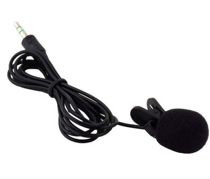 Lavalier Condenser Microphone — 3.5mm Clip-On Mic for Phone, Camera &amp; PC