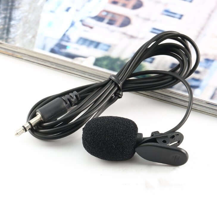 Lavalier Condenser Microphone — 3.5mm Clip-On Mic for Phone, Camera &amp; PC