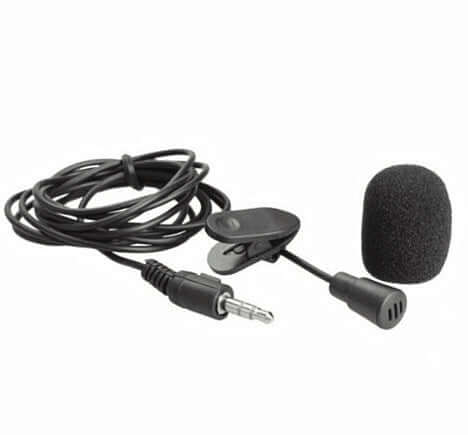 Lavalier Condenser Microphone — 3.5mm Clip-On Mic for Phone, Camera &amp; PC