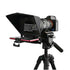 Portable phone teleprompter with remote control and adapter rings