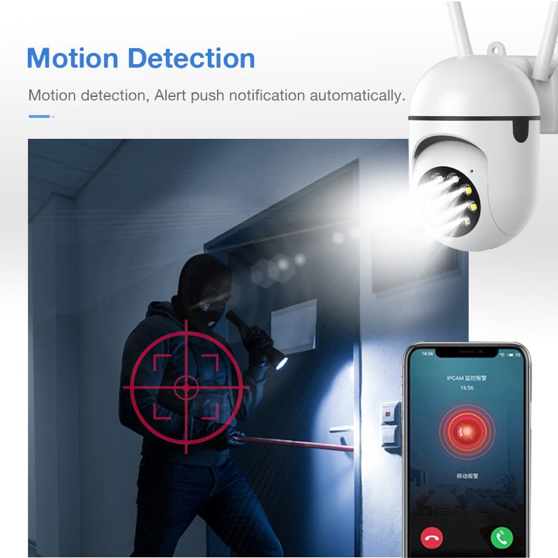 1080P WiFi PTZ Security Camera — Auto Tracking, Night Vision &amp; 2-Way Audio