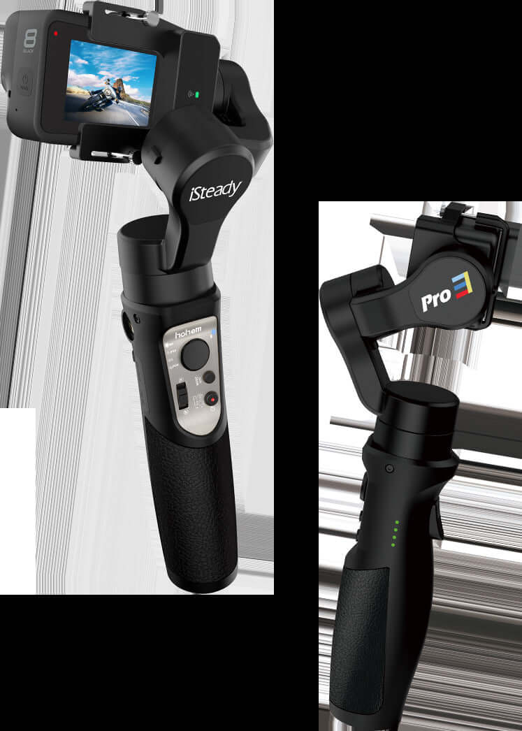 3-Axis Handheld Gimbal Stabilizer — Bluetooth, 12H Battery, for Action Camera