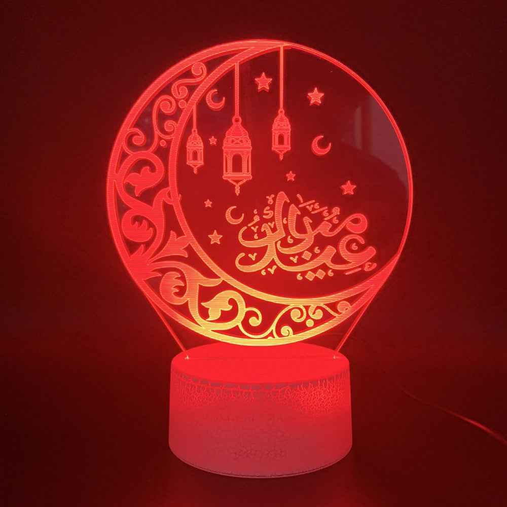 3D Religious Night Light — 7 &amp; 16 Color LED Lamp with Remote