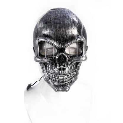 LED Skull Face Mask — Glowing Light-Up Mask for Halloween &amp; Parties
