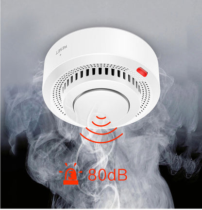 Smart WiFi Smoke Detector — 80dB Alarm with App Notifications &amp; Ceiling Mount