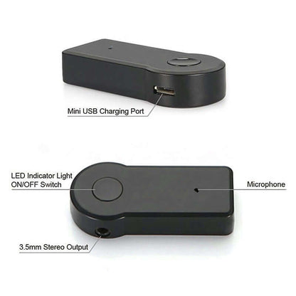 Bluetooth car AUX receiver wireless audio adapter with mic