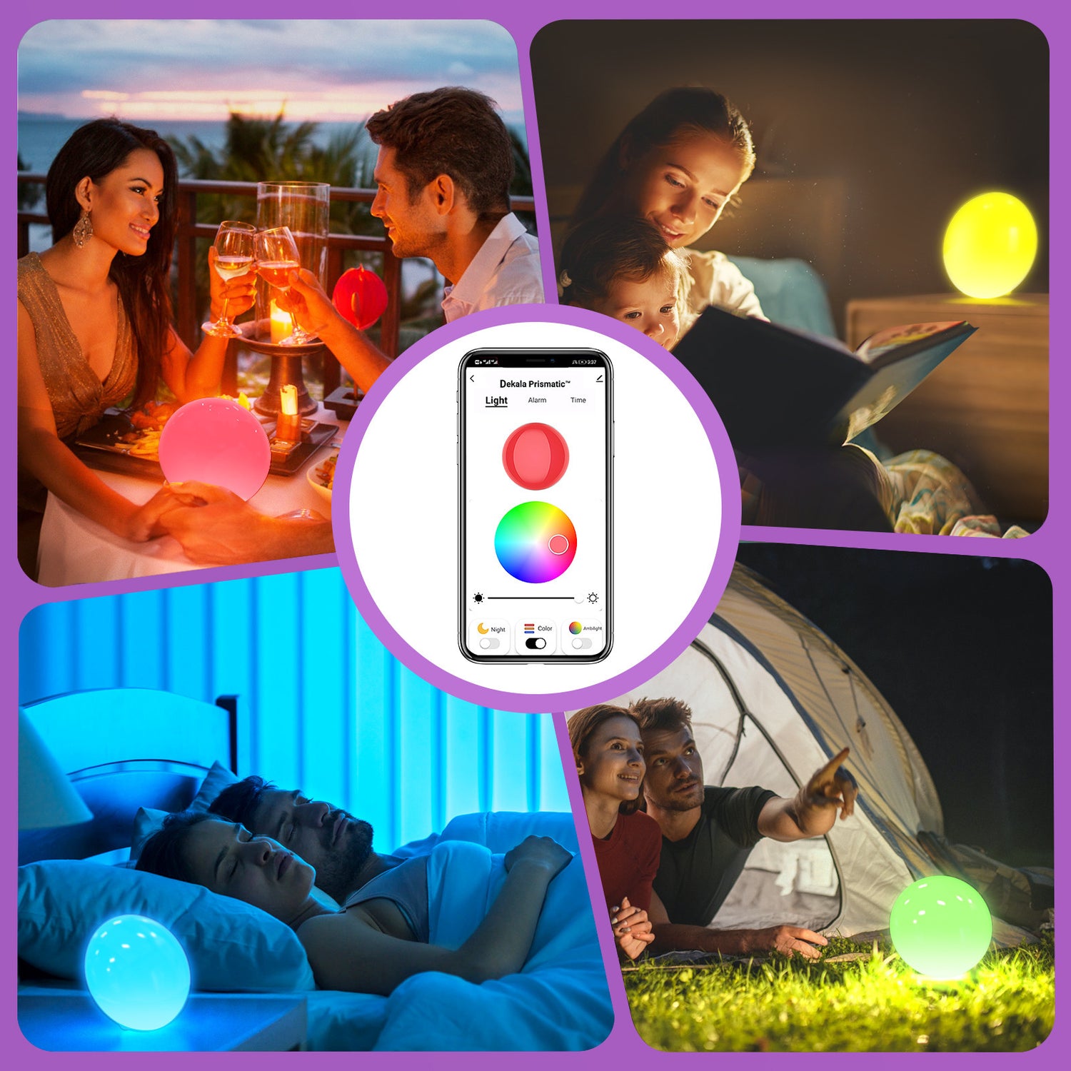 Smart Lotus Bedside Lamp — Bluetooth App Control, RGB Color, USB Powered