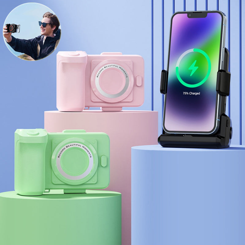 Magnetic Wireless Charger Stand with Bluetooth Camera for Ultimate Convenience