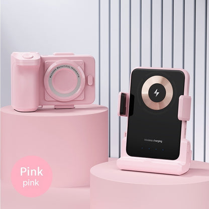 Magnetic Wireless Charger Stand with Bluetooth Camera for Ultimate Convenience