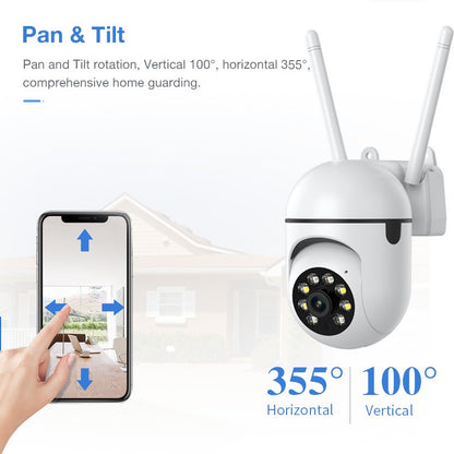 1080P WiFi PTZ Security Camera — Auto Tracking, Night Vision &amp; 2-Way Audio