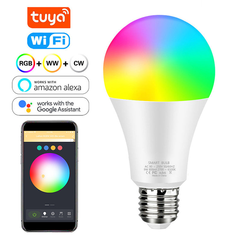Smart WiFi LED Bulb — RGBCW Color, Voice Control, Alexa &amp; Google Compatible