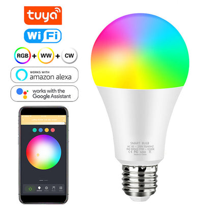 Smart WiFi LED Bulb — RGBCW Color, Voice Control, Alexa &amp; Google Compatible